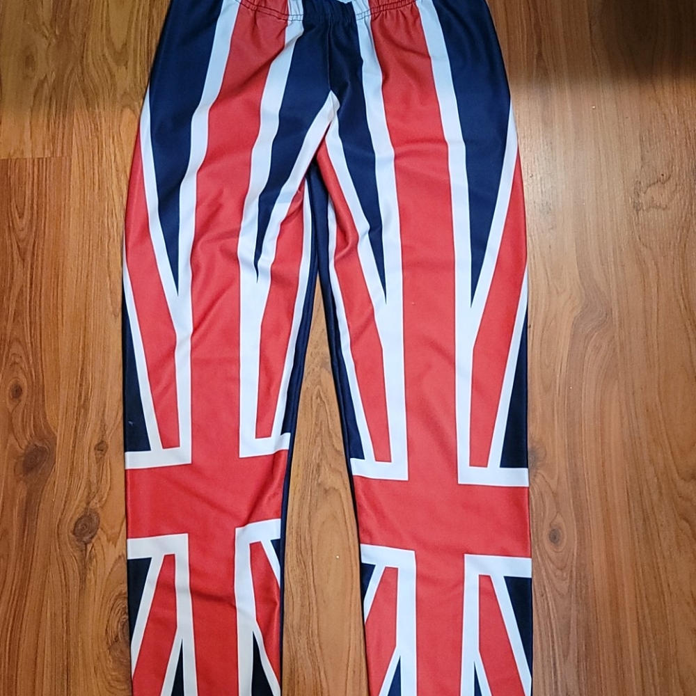 Red,  white and blue leggings